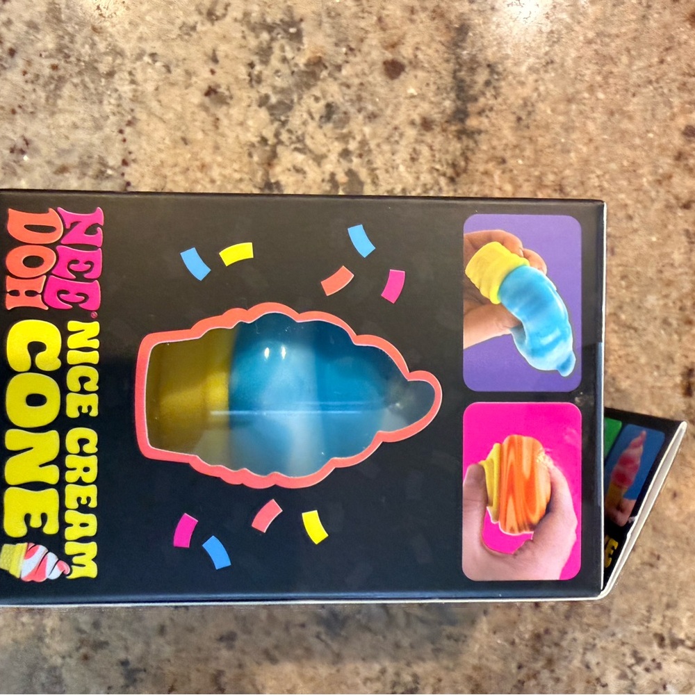 Ice Cream Cone Squishy Toy - Blue, Pink, Orange Needoh - Picture 5 of 7